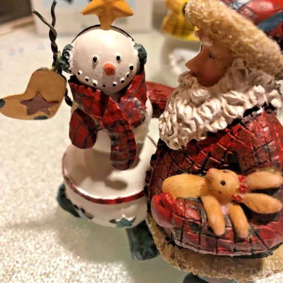 NEW Set of 3 Pacific Enterprises Christmas Tree Ornaments Snowmen Santa Penguins - Picture 3 of 12